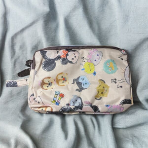 Tsum Tsum Disney’s Characters Beige Waterproof Clutch Wristlet Hong Kong Bag